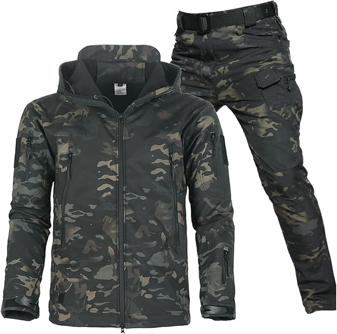 Completo outdoor uomo impermeabile con pile